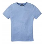 T-shirt Junior Garçon Tommy H Sportswear Boys Basic Cn Knit S/S coton biologique droite avec manches courtes et col rond bleu