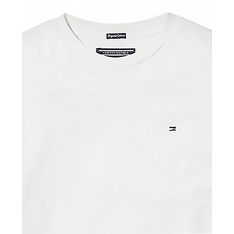 T-shirt Junior Garçon Tommy H Sportswear Boys Basic Cn Knit S/S coton biologique droite avec manches courtes et col rond blanc