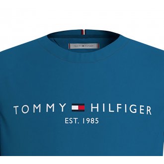 T-shirt col rond Junior Garçon Tommy H Sportswear en coton avec manches courtes pétrole