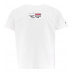 T-shirt à col rond coupe droite Junior Garçon Tommy H Sportswear en coton blanc