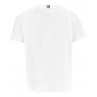 T-shirt à col rond coupe droite Junior Garçon Tommy H Sportswear en coton blanc