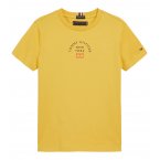T-shirt Junior Garçon Tommy H Sportswear droit avec manches courtes et col rond coton jaune