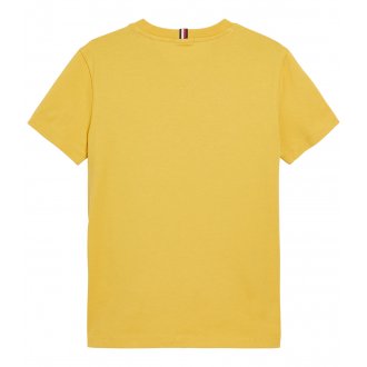 T-shirt Junior Garçon Tommy H Sportswear droit avec manches courtes et col rond coton jaune