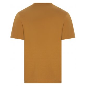 T-shirt col rond Timberland en coton avec manches courtes moutarde