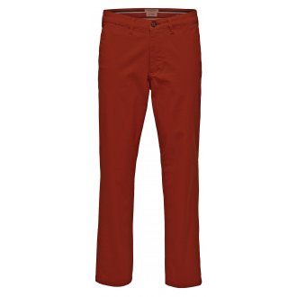 Pantalon Selected Miles Flex coton biologique slim orange