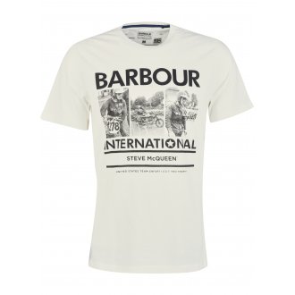 T-shirt col rond Barbour en coton avec manches courtes