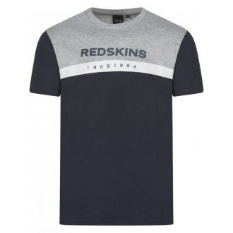 T-shirt Redskins coton droite avec manches courtes et col rond gris