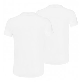 Lot de 2 T-shirts Puma coton droite avec manches courtes et col rond blanc