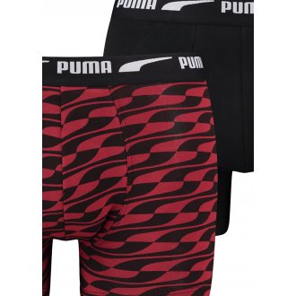 Lot de 2 boxers Puma en coton rouge et noir