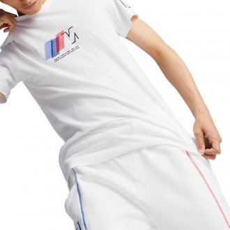 T-shirt Puma coton à manches courtes et col rond blanc