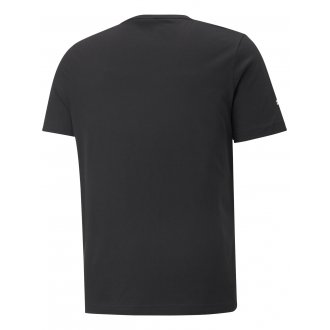 T-shirt Puma 100% coton avec manches courtes et col rond noir