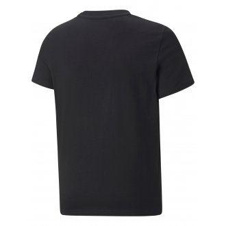 Tee-shirt col rond Junior Garçon Puma en coton noir
