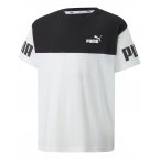 T-shirt Garçon Puma en coton blanc avec manches courtes et col rond