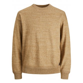 Pull Premium Melvin col rond beige chiné