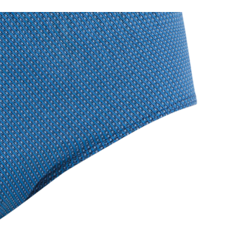 Slip taille haute Eminence en coton bleu à micro motifs
