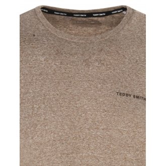 T-shirt col rond Teddy Smith beige chiné