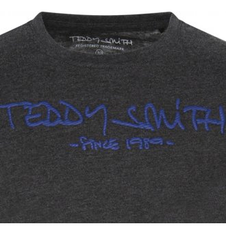 T-shirt Junior Teddy Smith noir avec manches longues et col rond