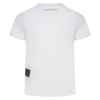 T-shirt Junior Garçon Teddy Smith en coton avec manches courtes et col rond blanc