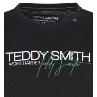 T-shirt Junior Garçon Teddy Smith IVY en coton marine chiné avec logo imprimé