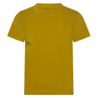 T-shirt Junior Garçon Teddy Smith IVY en coton moutarde chiné avec logo imprimé