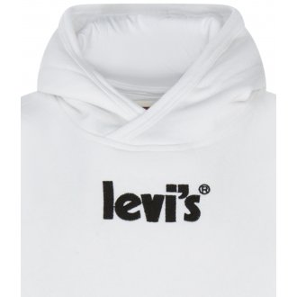 Sweat à capuche Levi's® Junior Garçon avec manches longues et col croisé blanc