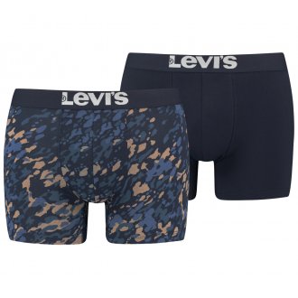 Lot de 2 Boxers fermés Levi's® en coton bleu marine et camouflage