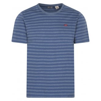 T-shirt Levi's® coton manches courtes et col rond bleu rayé