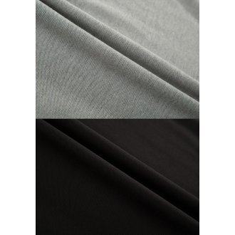 Polo Kaporal coton mélangé droite avec manches longues et col boutonné noir