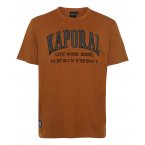 T-shirt Kaporal coton biologique droite avec manches courtes et col rond rouille