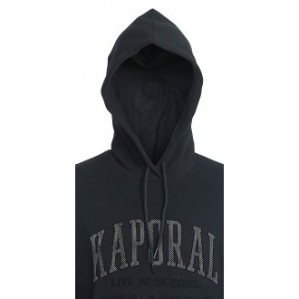 Sweat Kaporal coupe droite avec manches longues et col à capuche noir