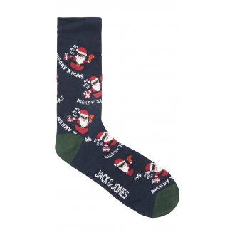 Coffret de chaussettes hautes Jack & Jones en coton mélangé avec imprimés de Noël