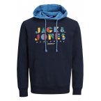 Sweat à capuche Junior Garçon Jack & Jones JORPALTE en coton bleu marine