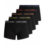 Lot de boxers Jack & Jones en coton noir avec branding colorés