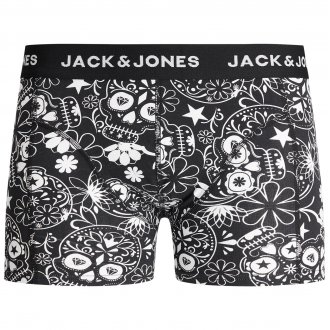 Lot de boxers Jack & Jones en coton noir coupe fermée avec motifs contrastés