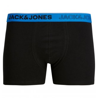 Lot de boxers Jack & Jones en coton noir coupe fermée avec imprimés contrastés