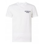 T-shirt à col rond Calvin Klein en coton mélangé blanc
