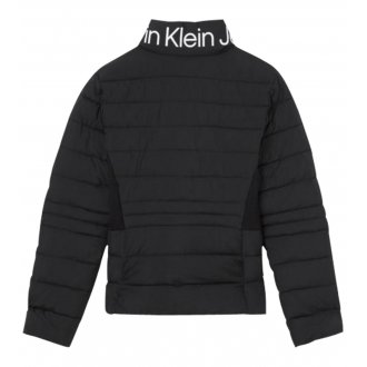 Doudoune FEMME Calvin Klein droite avec manches longues et col montant noire