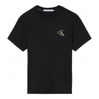Tee-shirt coupe droite et col rond Calvin Klein en coton noir