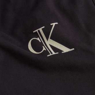Tee-shirt coupe droite et col rond Calvin Klein en coton noir