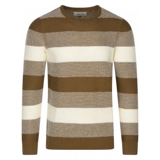 Pull manches longues Blend col rond marron