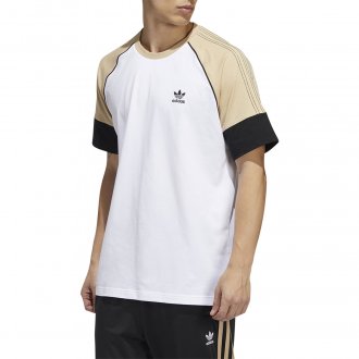 Tee-shirt col rond et coupe droite ADIDAS blanc