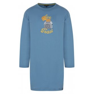Pyjama Arthur en coton bleu ciel coupe longue avec manches longues et col rond