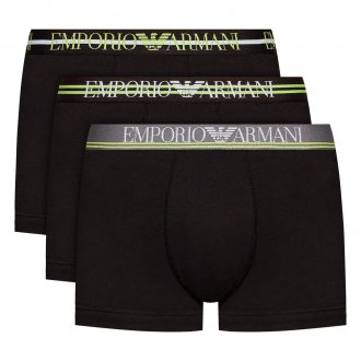Boxers Emporio Armani en coton fermée noir, lot de 3