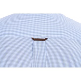 Chemise coupe ajustée Ruckfield en coton motif vichy bleu ciel et blanc