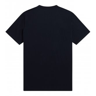 T-shirt coupe droite Fred Perry à col rond en coton noir avec logo brodé