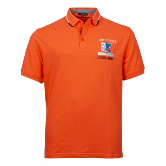 Polo avec manches courtes et col français Maxfort coton orange