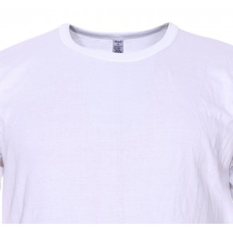 T-shirt avec manches courtes et col rond Adamo coton blanc