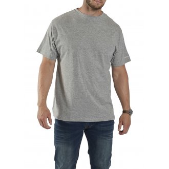 T-shirt avec manches courtes et col rond North 56°4 coton mélangé gris chiné