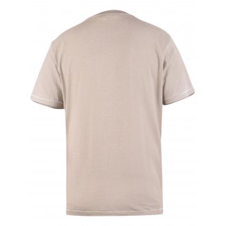 T-shirt avec manches courtes et col rond Duke coton beige