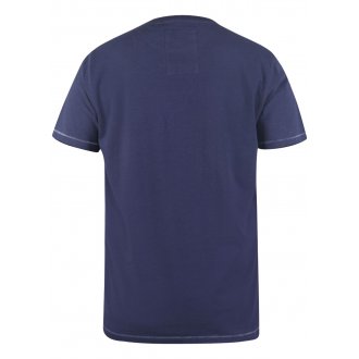 T-shirt avec manches courtes et col rond Duke coton marine